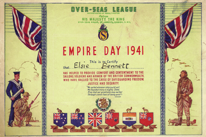 Empire day certificate
